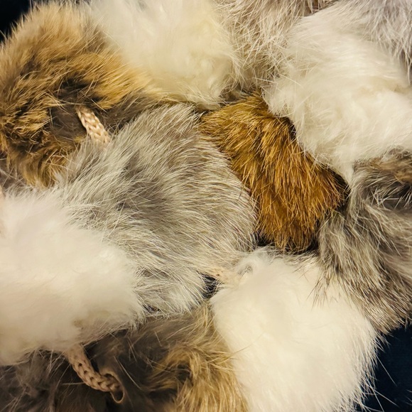 Marcus Adler Rabbit Fur Pom-Pom Infinity Scarf - Picture 6 of 8